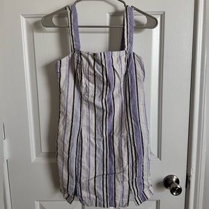 short purple striped dress